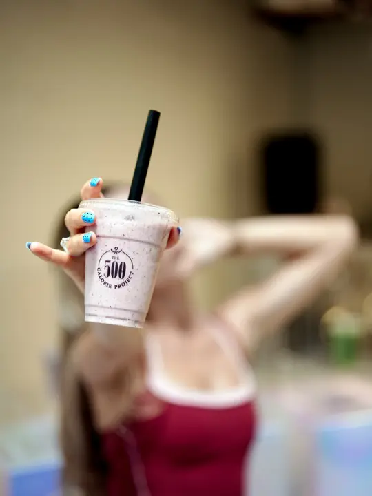Guest with smoothie